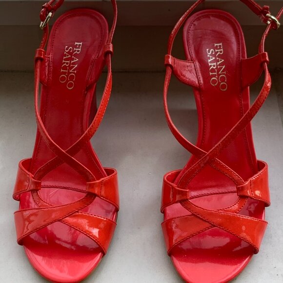 Franco Sarto Red Patent Dress Sandal - Picture 1 of 6